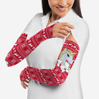 Lovely Unicorn Christmas Arm Sleeves Xmas Holiday Patterns - Wonder Print Shop