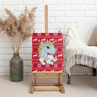 Lovely Unicorn Christmas Canvas Wall Art Xmas Holiday Patterns - Wonder Print Shop