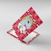Lovely Unicorn Christmas Canvas Wall Art Xmas Holiday Patterns - Wonder Print Shop