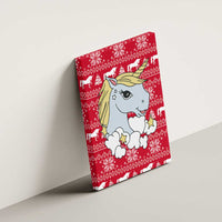 Lovely Unicorn Christmas Canvas Wall Art Xmas Holiday Patterns - Wonder Print Shop