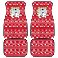 Lovely Unicorn Christmas Car Mats Xmas Holiday Patterns - Wonder Print Shop
