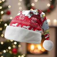 Lovely Unicorn Christmas Santa Hat Xmas Holiday Patterns - Wonder Print Shop