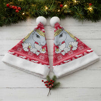 Lovely Unicorn Christmas Santa Hat Xmas Holiday Patterns - Wonder Print Shop