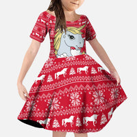 Lovely Unicorn Christmas Family Matching Off Shoulder Maxi Dress and Hawaiian Shirt Xmas Holiday Patterns - Wonder Print Shop