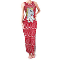 Lovely Unicorn Christmas Family Matching Tank Maxi Dress and Hawaiian Shirt Xmas Holiday Patterns - Wonder Print Shop