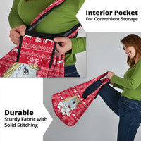 Lovely Unicorn Christmas Grocery Bag Xmas Holiday Patterns - Wonder Print Shop