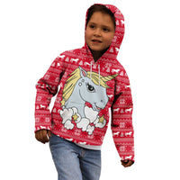 Lovely Unicorn Christmas Kid Hoodie Xmas Holiday Patterns - Wonder Print Shop