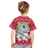 Lovely Unicorn Christmas Kid T Shirt Xmas Holiday Patterns - Wonder Print Shop