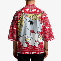 Lovely Unicorn Christmas Kimono Xmas Holiday Patterns - Wonder Print Shop