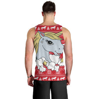 Lovely Unicorn Christmas Men Tank Top Xmas Holiday Patterns - Wonder Print Shop