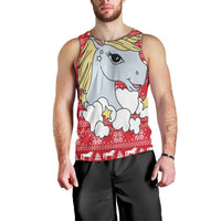 Lovely Unicorn Christmas Men Tank Top Xmas Holiday Patterns - Wonder Print Shop