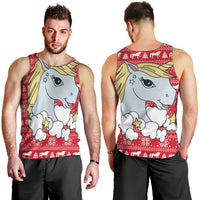Lovely Unicorn Christmas Men Tank Top Xmas Holiday Patterns - Wonder Print Shop