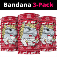 Lovely Unicorn Christmas Neck Gaiter Xmas Holiday Patterns - Wonder Print Shop