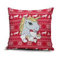 Lovely Unicorn Christmas Pillow Cover Xmas Holiday Patterns - Wonder Print Shop