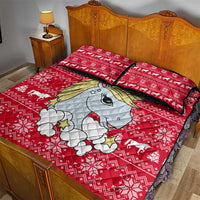 Lovely Unicorn Christmas Quilt Bed Set Xmas Holiday Patterns - Wonder Print Shop