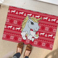 Lovely Unicorn Christmas Rubber Doormat Xmas Holiday Patterns - Wonder Print Shop