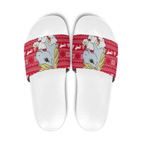 Lovely Unicorn Christmas Slide Sandals Xmas Holiday Patterns - Wonder Print Shop