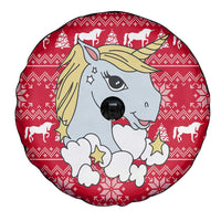 Lovely Unicorn Christmas Spare Tire Cover Xmas Holiday Patterns - Wonder Print Shop