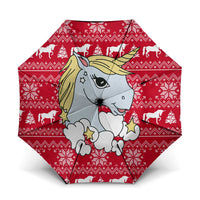 Lovely Unicorn Christmas Umbrella Xmas Holiday Patterns - Wonder Print Shop