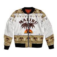 Malibu Christmas Bomber Jacket Xmas Holiday Patterns - Wonder Print Shop