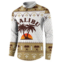 Malibu Christmas Button Sweatshirt Xmas Holiday Patterns - Wonder Print Shop