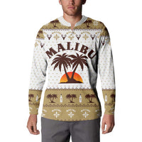 Malibu Christmas Button Sweatshirt Xmas Holiday Patterns - Wonder Print Shop