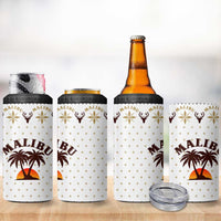 Malibu Christmas 4 in 1 Can Cooler Tumbler Xmas Holiday Patterns - Wonder Print Shop