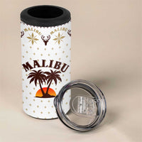 Malibu Christmas 4 in 1 Can Cooler Tumbler Xmas Holiday Patterns - Wonder Print Shop