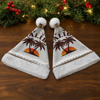 Malibu Christmas Santa Hat Xmas Holiday Patterns - Wonder Print Shop
