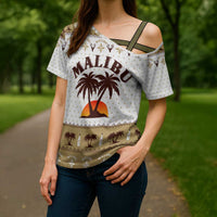 Malibu Christmas Cross Shoulder Shirt Xmas Holiday Patterns - Wonder Print Shop