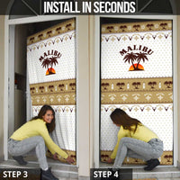 Malibu Christmas Door Cover Xmas Holiday Patterns - Wonder Print Shop