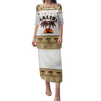 Malibu Christmas Family Matching Puletasi and Hawaiian Shirt Xmas Holiday Patterns - Wonder Print Shop