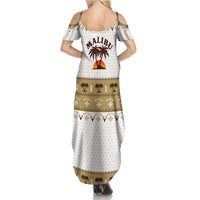 Malibu Christmas Family Matching Summer Maxi Dress and Hawaiian Shirt Xmas Holiday Patterns - Wonder Print Shop