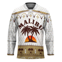 Malibu Christmas Hockey Jersey Xmas Holiday Patterns - Wonder Print Shop