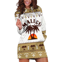Malibu Christmas Hoodie Dress Xmas Holiday Patterns - Wonder Print Shop