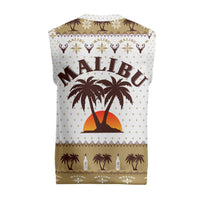 Malibu Christmas Knitted V-Neck Vest Xmas Holiday Patterns - Wonder Print Shop
