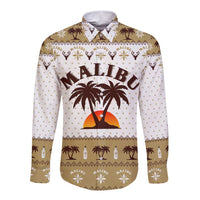Malibu Christmas Long Sleeve Button Shirt Xmas Holiday Patterns - Wonder Print Shop