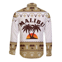 Malibu Christmas Long Sleeve Button Shirt Xmas Holiday Patterns - Wonder Print Shop