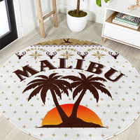 Malibu Christmas Round Carpet Xmas Holiday Patterns - Wonder Print Shop
