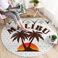 Malibu Christmas Round Carpet Xmas Holiday Patterns - Wonder Print Shop