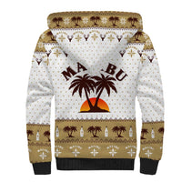 Malibu Christmas Sherpa Hoodie Xmas Holiday Patterns - Wonder Print Shop