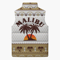 Malibu Christmas Sleeveless Puffer Jacket Xmas Holiday Patterns - Wonder Print Shop