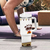 Malibu Christmas Tumbler With Handle Xmas Holiday Patterns - Wonder Print Shop