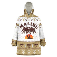 Malibu Christmas Wearable Blanket Hoodie Xmas Holiday Patterns - Wonder Print Shop