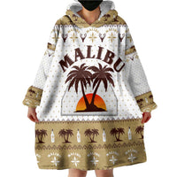 Malibu Christmas Wearable Blanket Hoodie Xmas Holiday Patterns - Wonder Print Shop