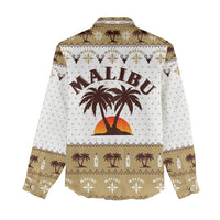 Malibu Christmas Women Casual Shirt Xmas Holiday Patterns - Wonder Print Shop