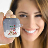 Maltese Peace Love Joy Christmas AirPods Case Xmas Holiday Patterns - Wonder Print Shop