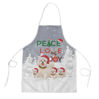 Maltese Peace Love Joy Christmas Apron Xmas Holiday Patterns - Wonder Print Shop