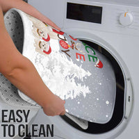 Maltese Peace Love Joy Christmas Bathroom Set Xmas Holiday Patterns - Wonder Print Shop