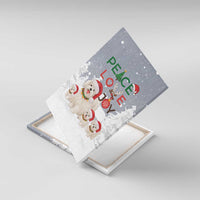 Maltese Peace Love Joy Christmas Canvas Wall Art Xmas Holiday Patterns - Wonder Print Shop